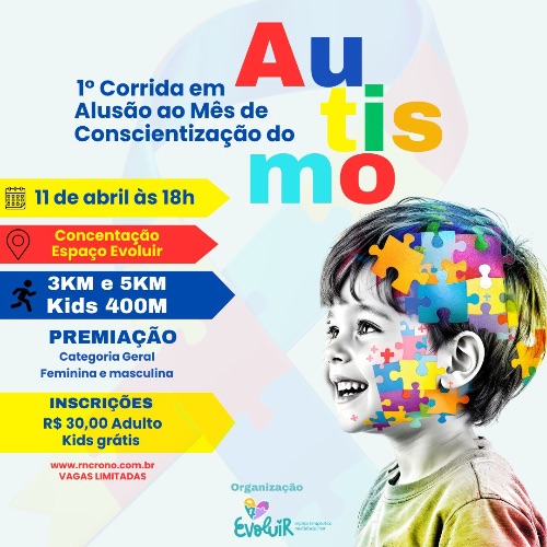evento: 1ª CORRIDA EM ALUSÃO AO AUTISMO 